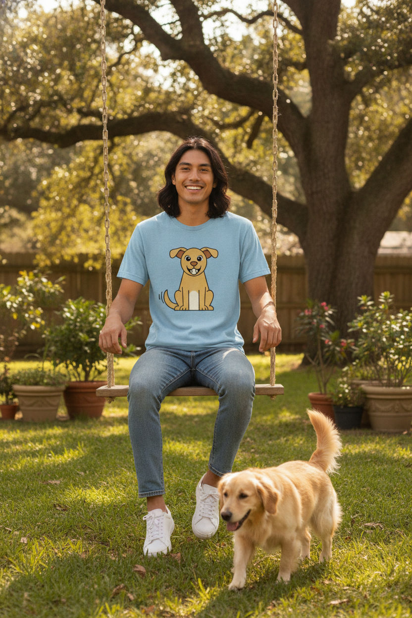 Happy Labrador Retriever Tennis Ball Tee | Cute Flat Art Dog Lover Shirt
