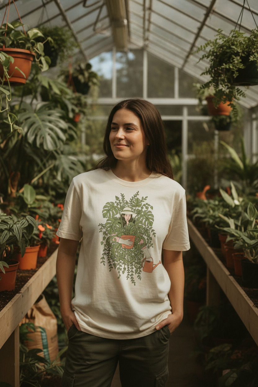 Plant Mom Costume Tee | Jungle Monstera Graphic Shirt for Plant Lovers