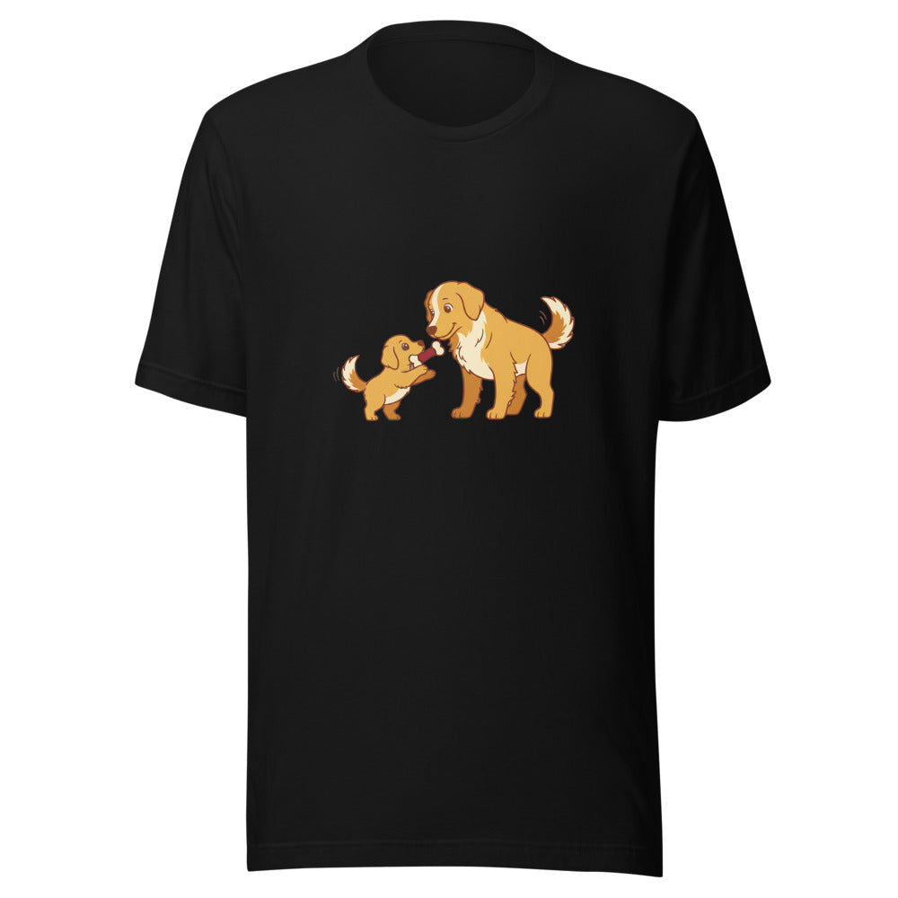 golden retriever shares toy mom - 4016