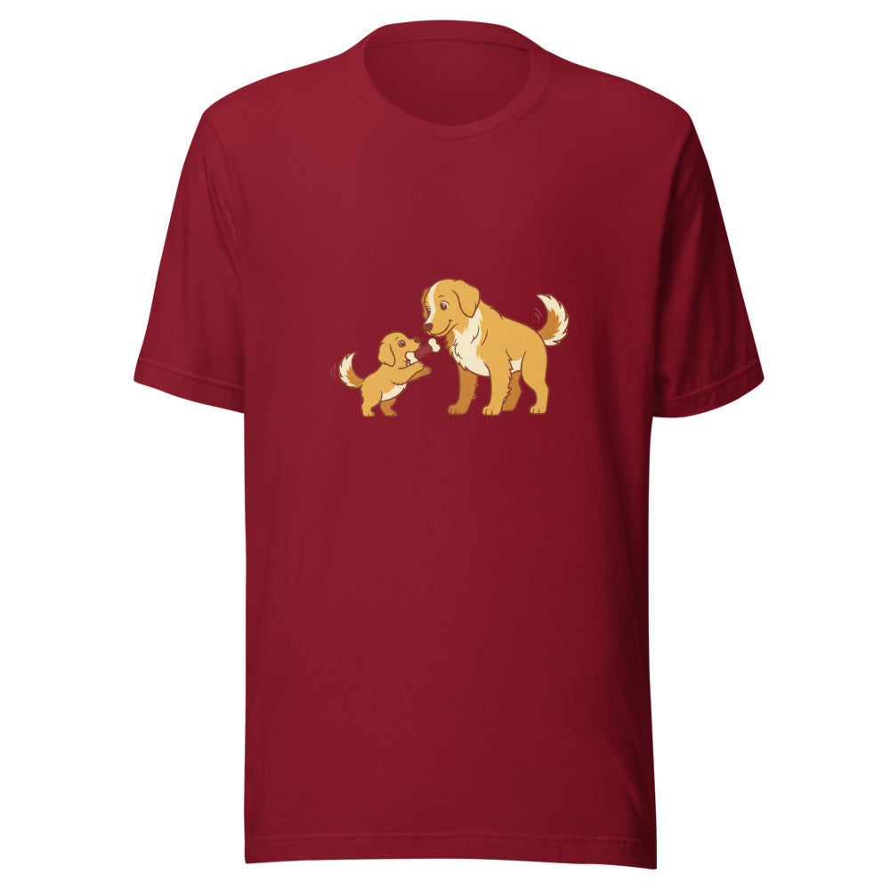 golden retriever shares toy mom - 4061