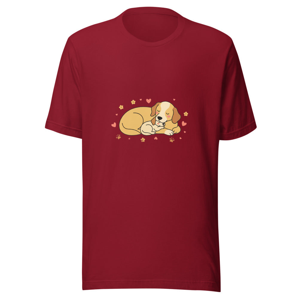 golden retriever puppy mama cuddle - 4061