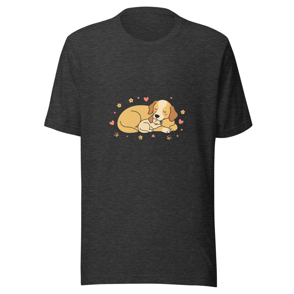 golden retriever puppy mama cuddle - 8460