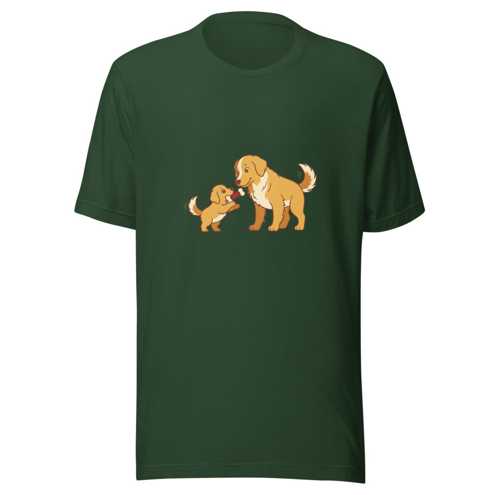 golden retriever shares toy mom - 8451