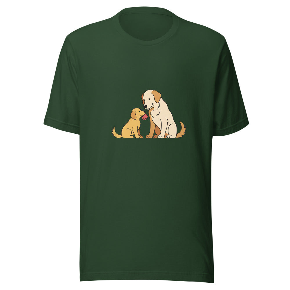 golden retriever shares toy mom - 8451