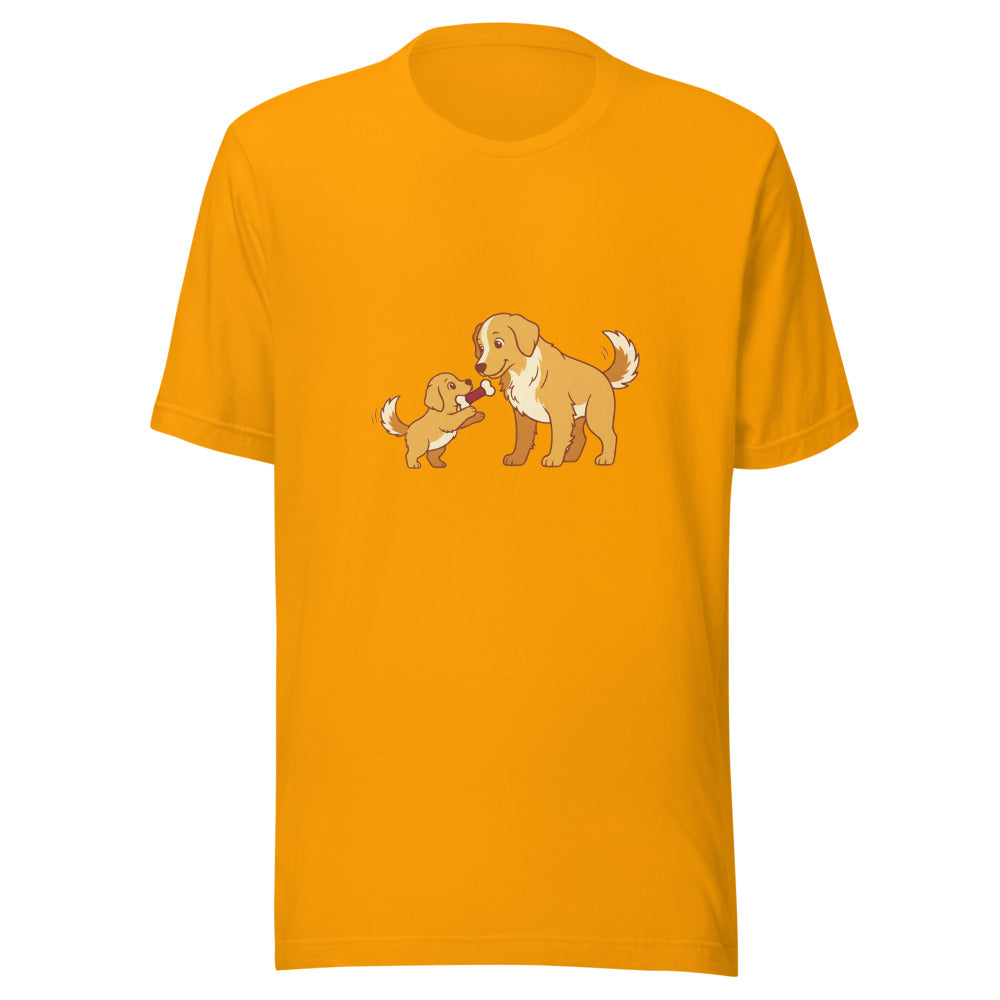 golden retriever shares toy mom - 4081