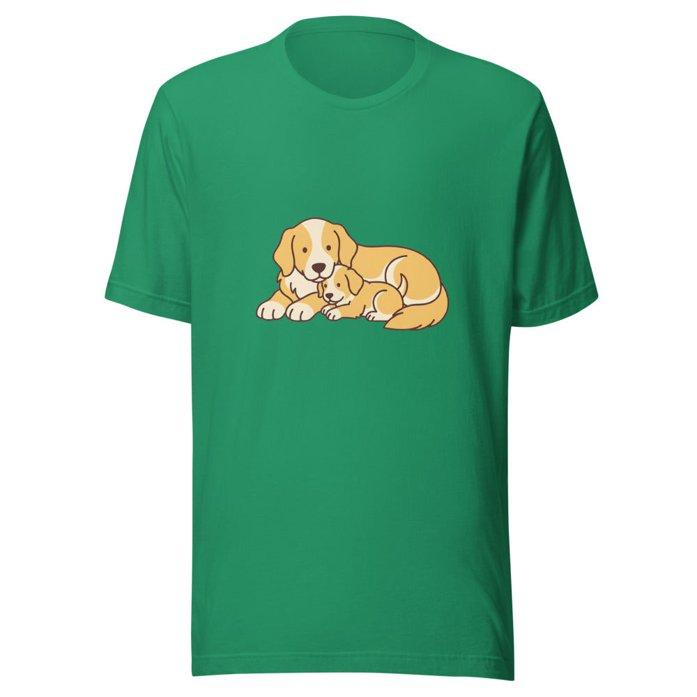 golden retriever puppy mama cuddle - 4086