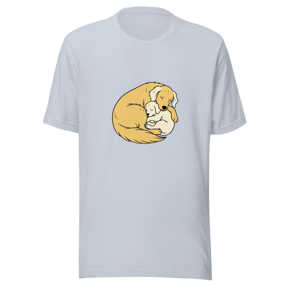 golden retriever puppy mama cuddle - 4096