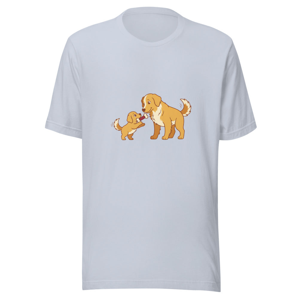 golden retriever shares toy mom - 4096