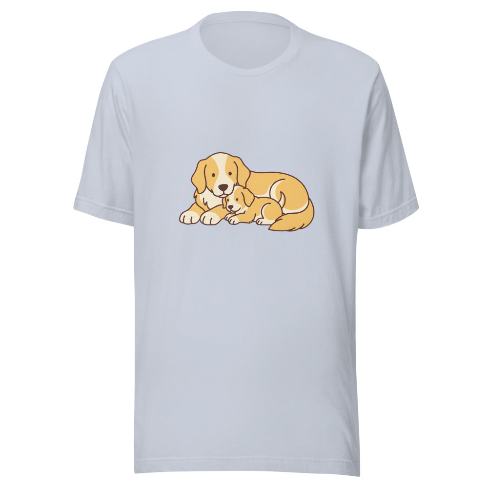 golden retriever puppy mama cuddle - 4096