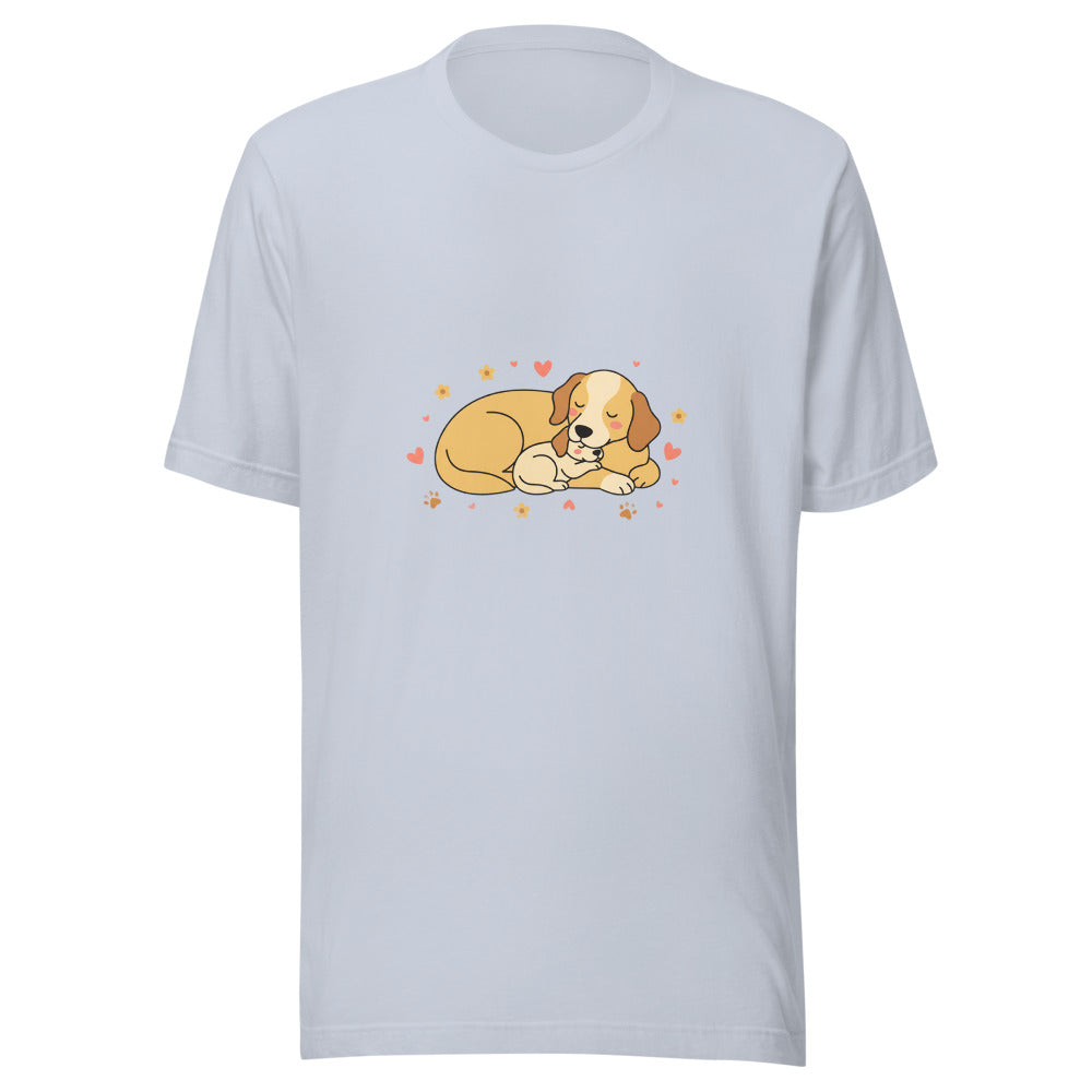 golden retriever puppy mama cuddle - 4096