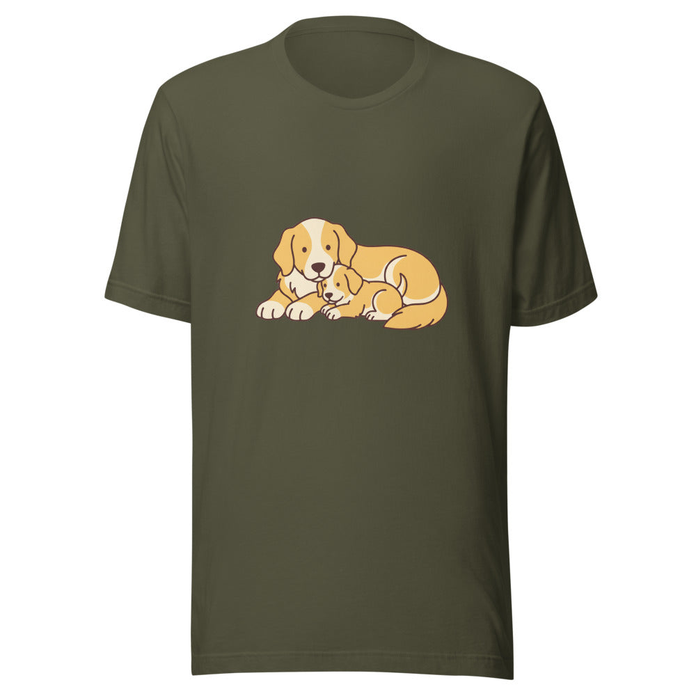 golden retriever puppy mama cuddle - 17203