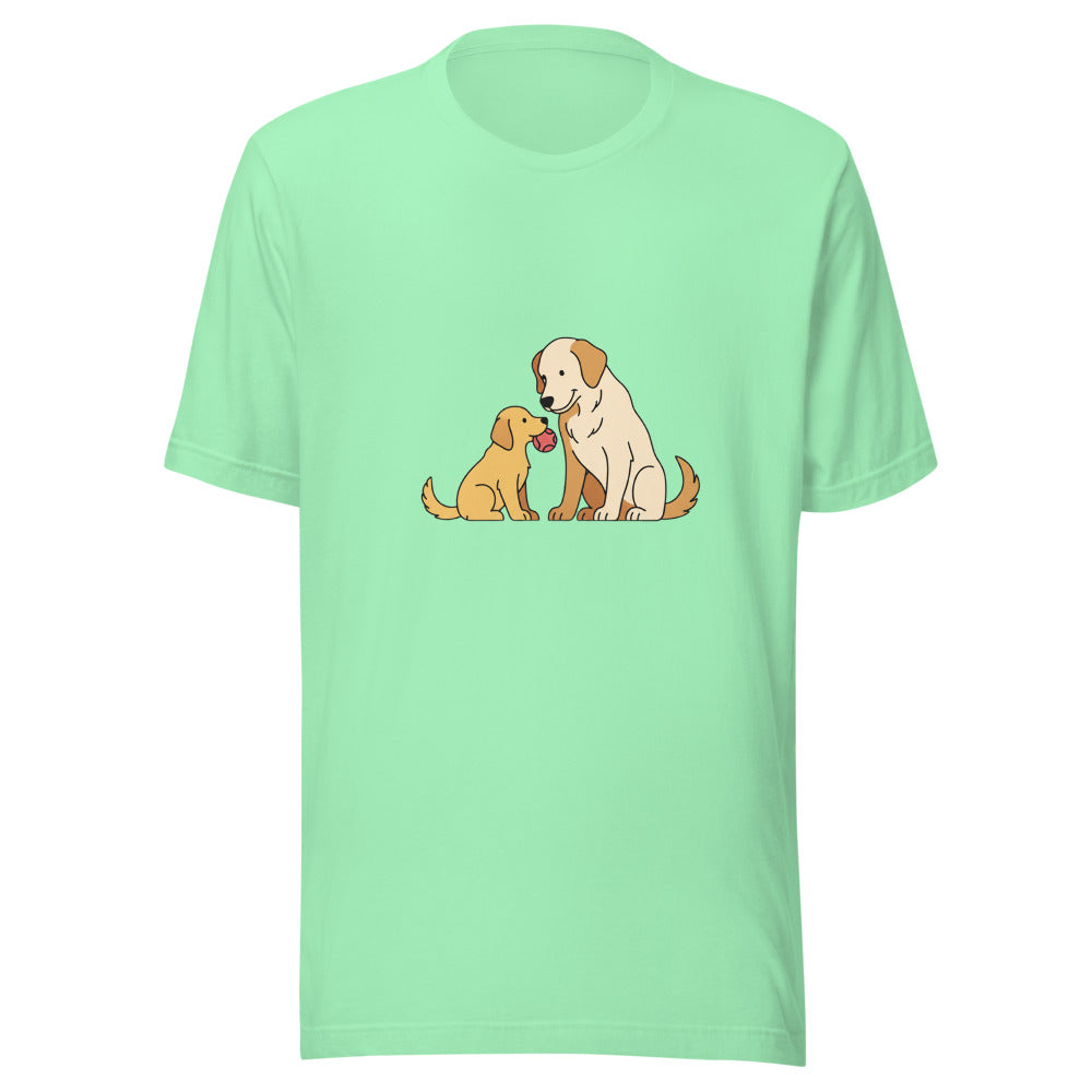 golden retriever shares toy mom - 22041