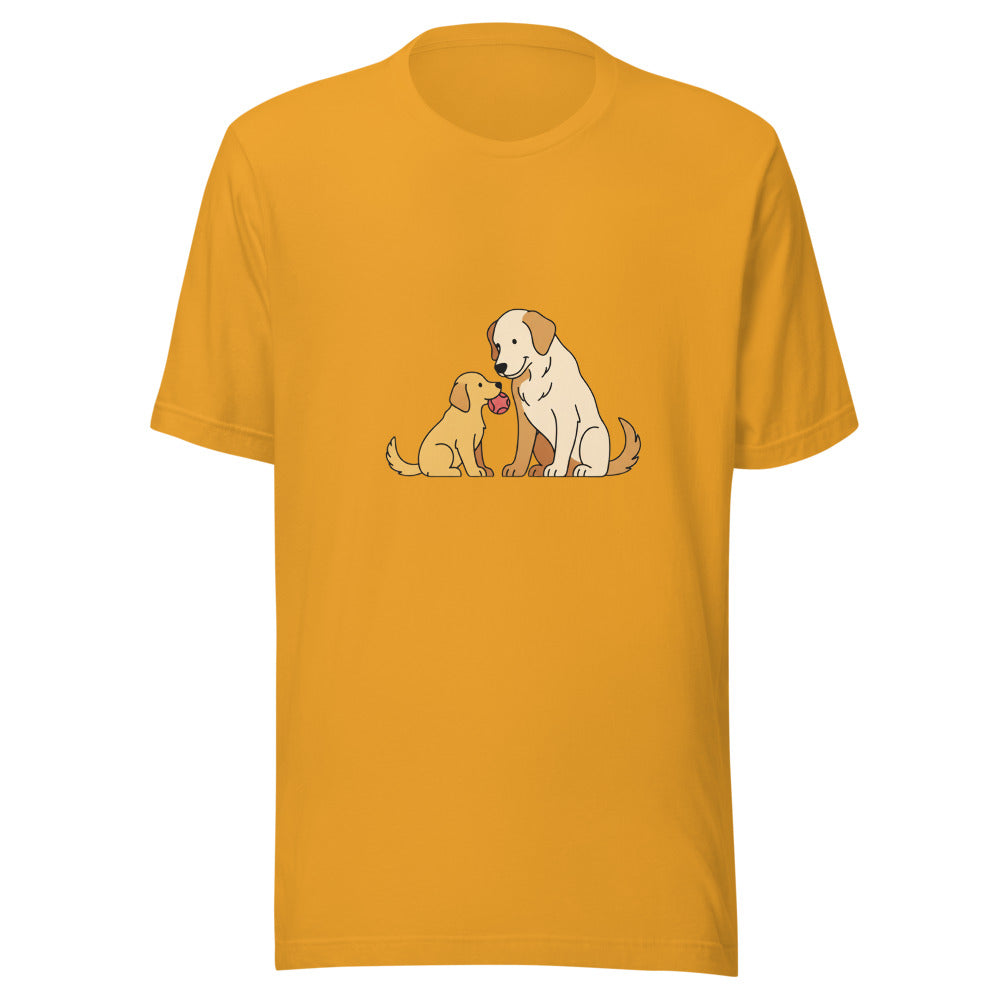 golden retriever shares toy mom - 10376
