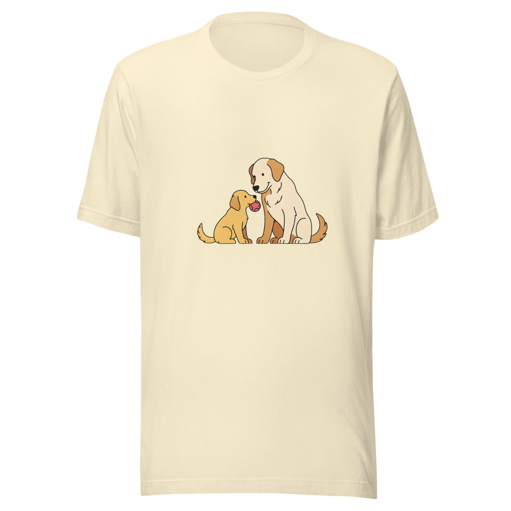 golden retriever shares toy mom - 14682