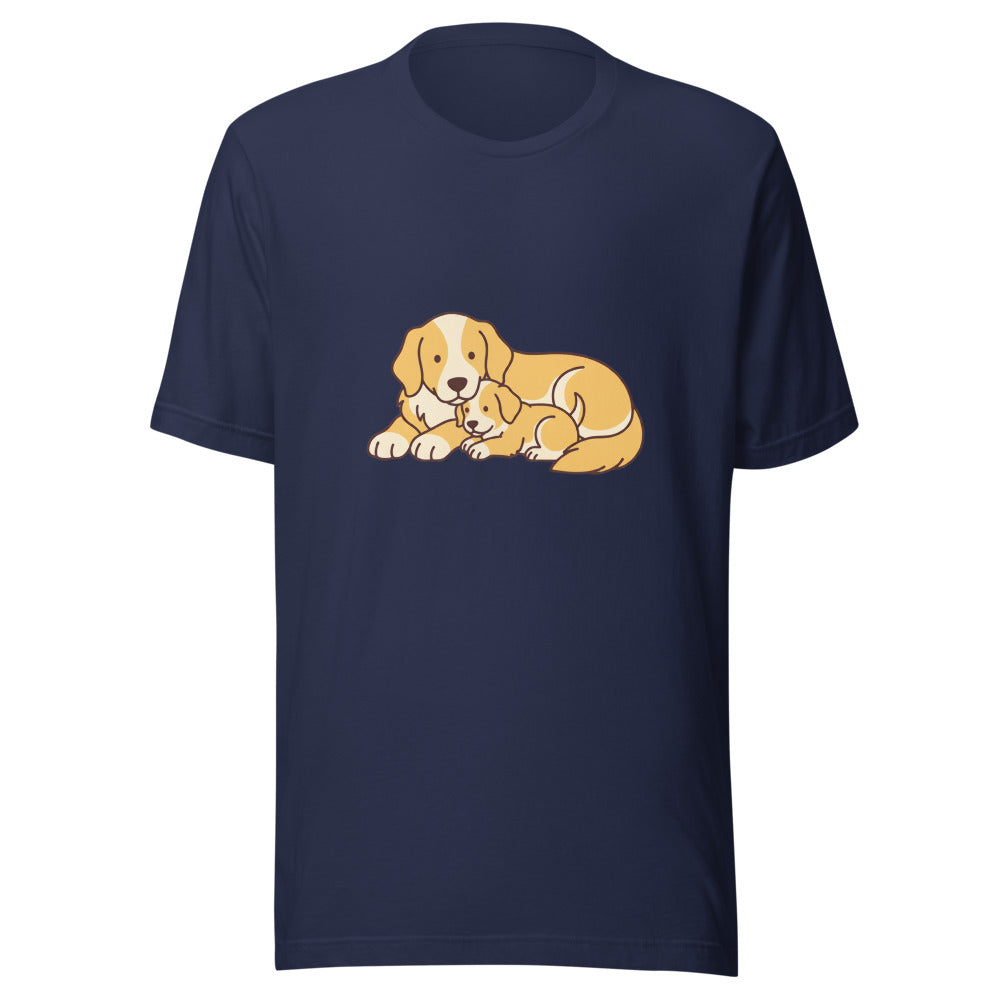 golden retriever puppy mama cuddle - 4111