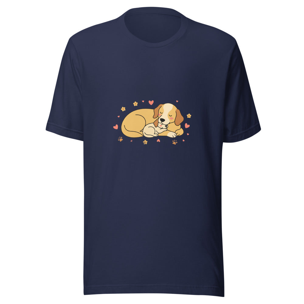 golden retriever puppy mama cuddle - 4111