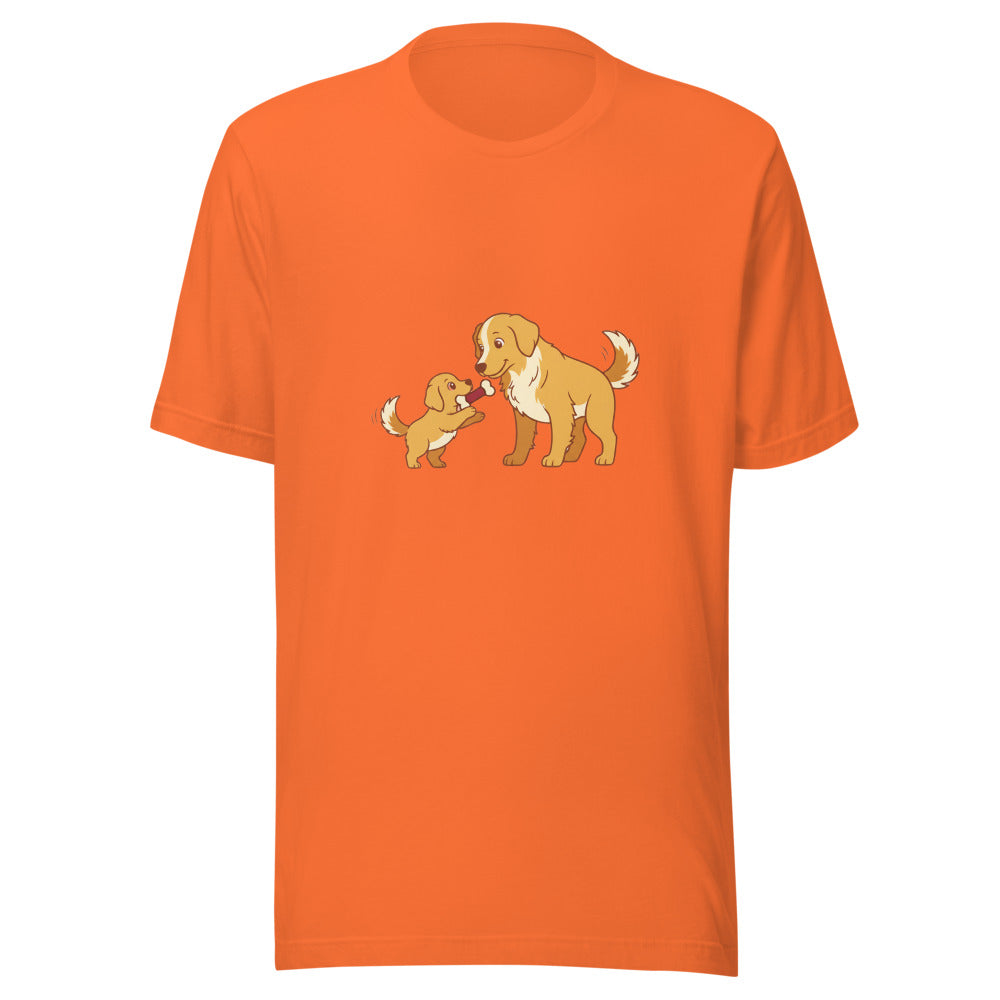 golden retriever shares toy mom - 4126