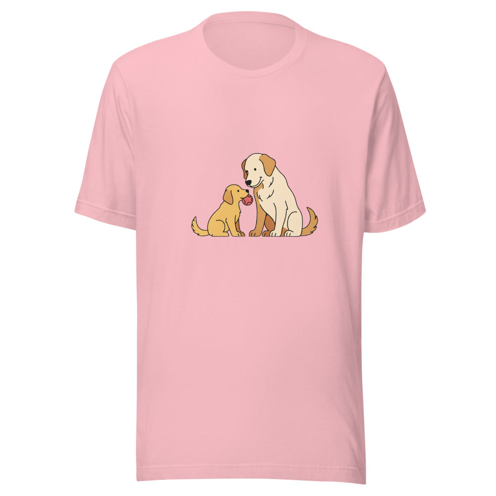 golden retriever shares toy mom - 4136
