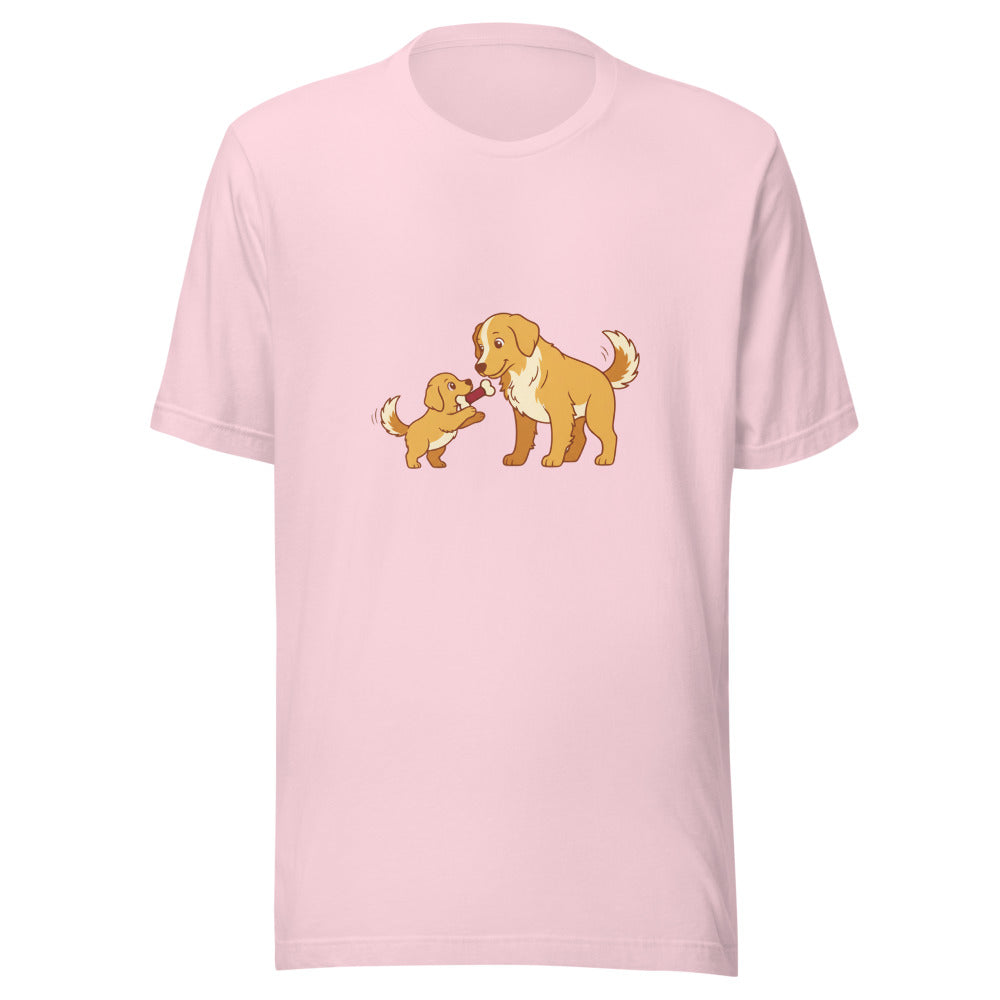 golden retriever shares toy mom - 20674