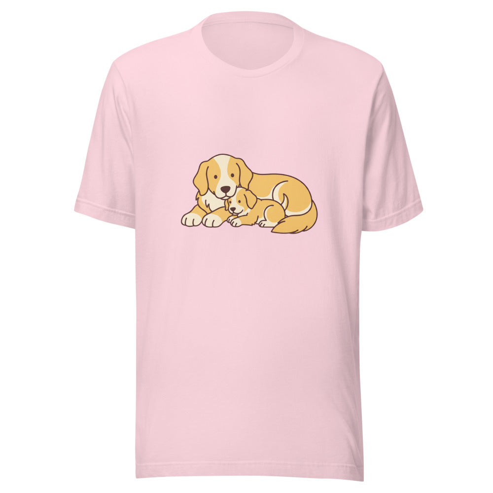 golden retriever puppy mama cuddle - 20674