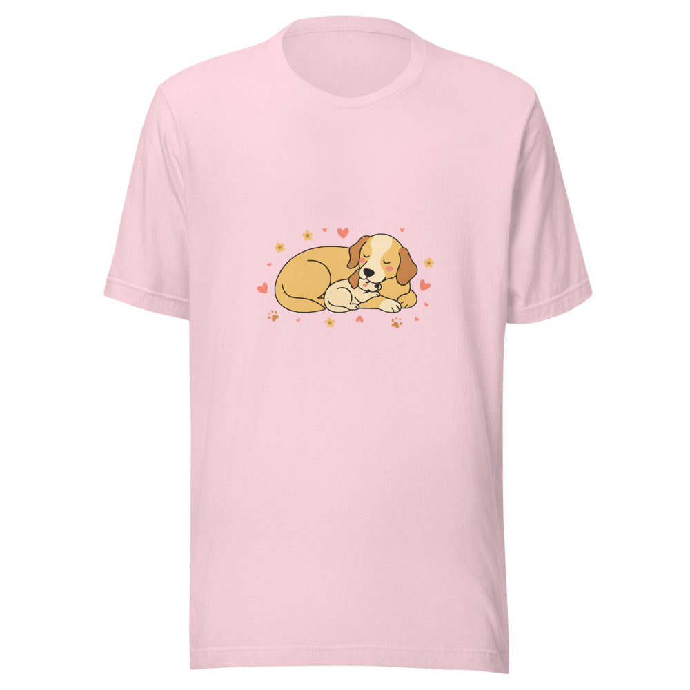 golden retriever puppy mama cuddle - 20674