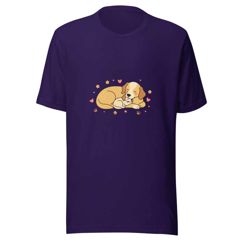 golden retriever puppy mama cuddle - 4166