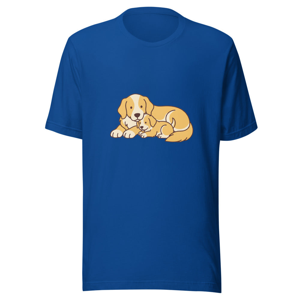golden retriever puppy mama cuddle - 4171