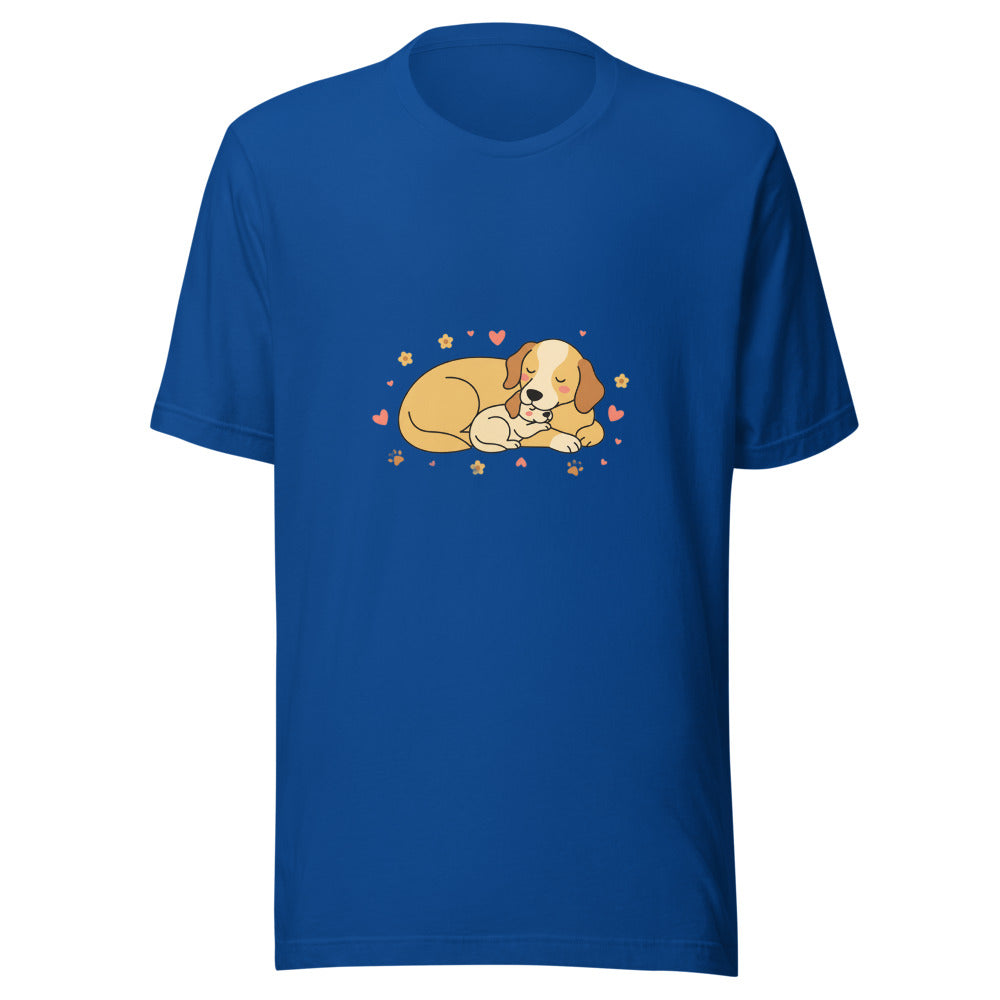 golden retriever puppy mama cuddle - 4171