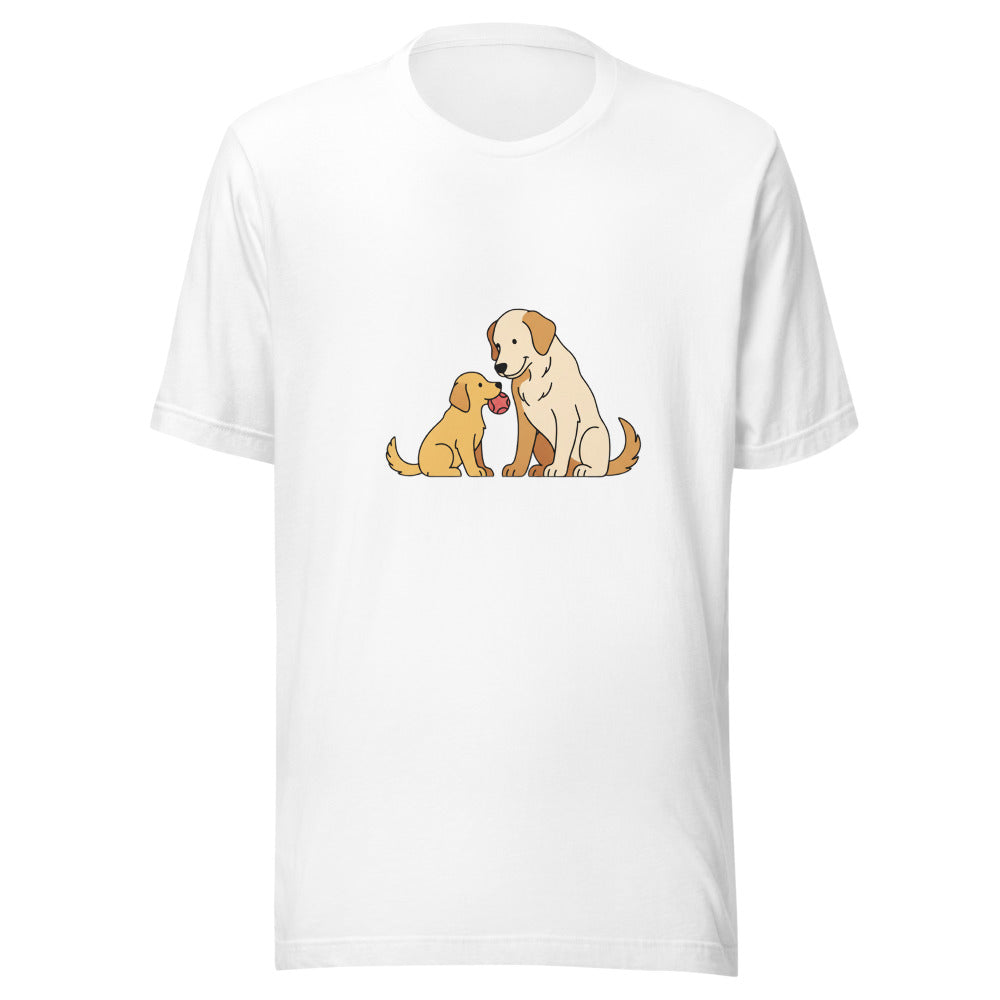golden retriever shares toy mom - 4011