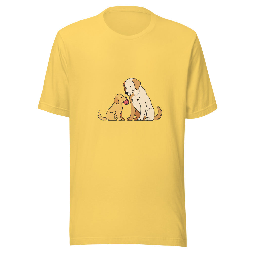 golden retriever shares toy mom - 4181